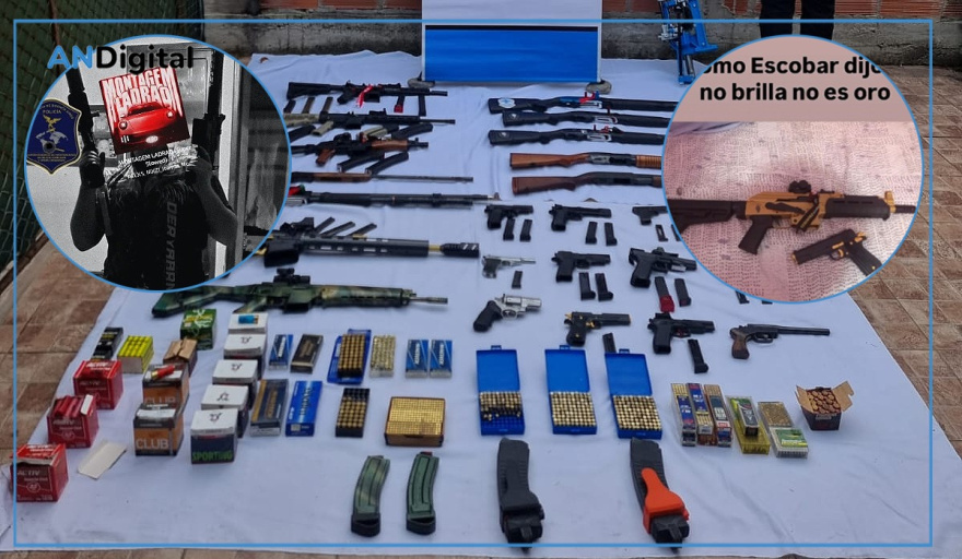 Impactante arsenal de un adolescente en La Plata: le secuestraron 25 armas y 6.700 municiones